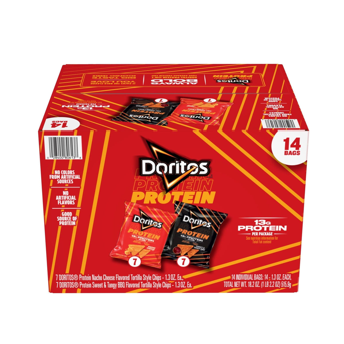 Doritos Protein Tortilla Style Chips Variety Pack, 1.3 oz., 14 ct.