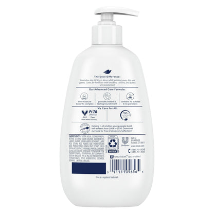 (6 pack) Dove Advanced Care Nourishing Hand Wash for Women Peach & Rice Milk, 12 oz