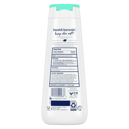Dove Antibacterial Daily Use Body Wash for Women Protects from Dryness All Skin, 20 oz