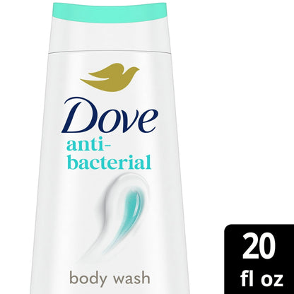 Dove Antibacterial Daily Use Body Wash for Women Protects from Dryness All Skin, 20 oz