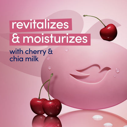 Dove Beauty Bar Women's Bath Soap Revitalizante Cherry & Chia Milk, 3.17 oz 4 Bars