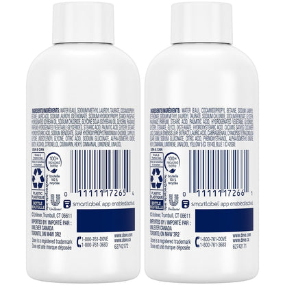 Dove Body Wash Travel Essentials Variety 2-Pack – Refreshing Cucumber & Green Tea + Deep Moisture Nourishing Body Washes, 3 Oz Ea