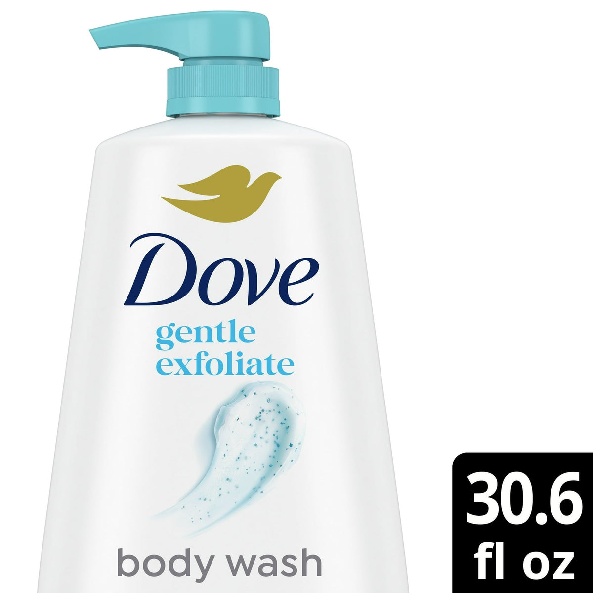 Dove Body Wash for Women Gentle Exfoliating with Sea Minerals All Skin, 30.6 oz with Pump