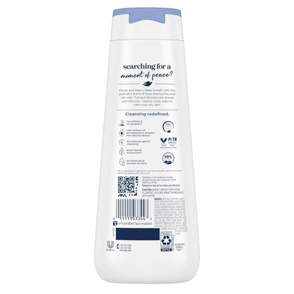 Dove Body Wash for Women Moisturizing Anti-Stress Blue Chamomile & Oat Milk Cleanser All Skin, 20 oz