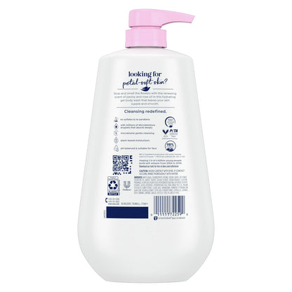 Dove Body Wash for Women Moisturizing Renew Peony & Rose Oil Cleanser All Skin, 30.6 oz with Pump