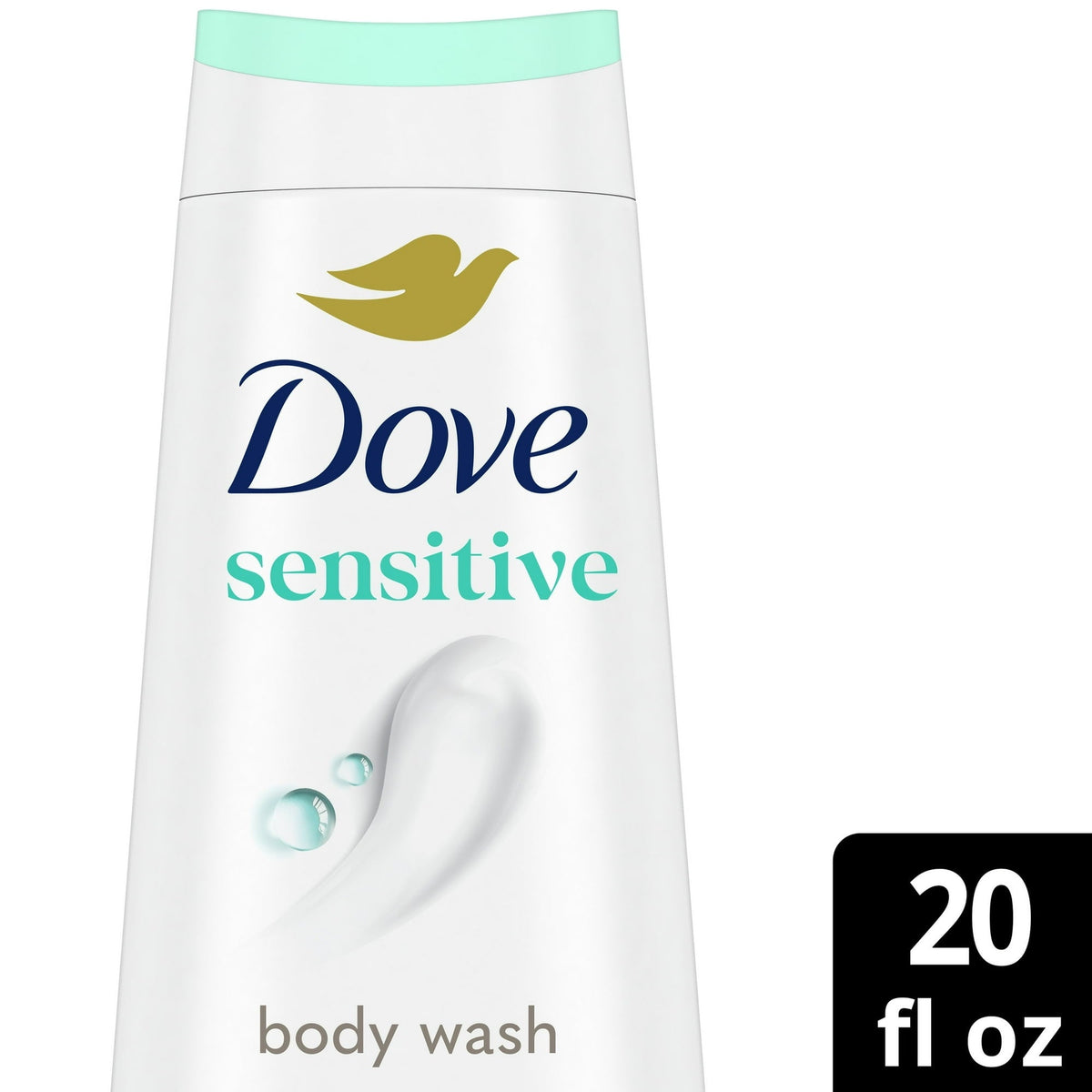 Dove Body Wash for Women Moisturizing Sensitive Skin Gentle Hypoallergenic All Skin, 20 oz