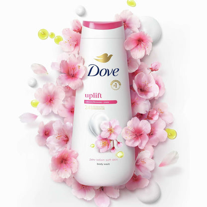 Dove Body Wash for Women Sakura Blossom & Yuzu Moisturizing Skin Cleanser with No Sulfates No Parabens, 20 oz
