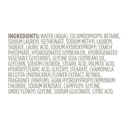 Dove Calming Moisture Body Wash for Women 3% Renewing Serum with Retinol & Chamomile, 18.5 oz