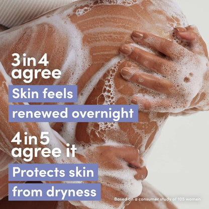 Dove Calming Moisture Body Wash for Women 3% Renewing Serum with Retinol & Chamomile, 18.5 oz