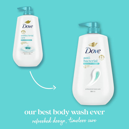 Dove Care and Protect Antibacterial Daily Use Softening Body Wash, 30.6 fl oz