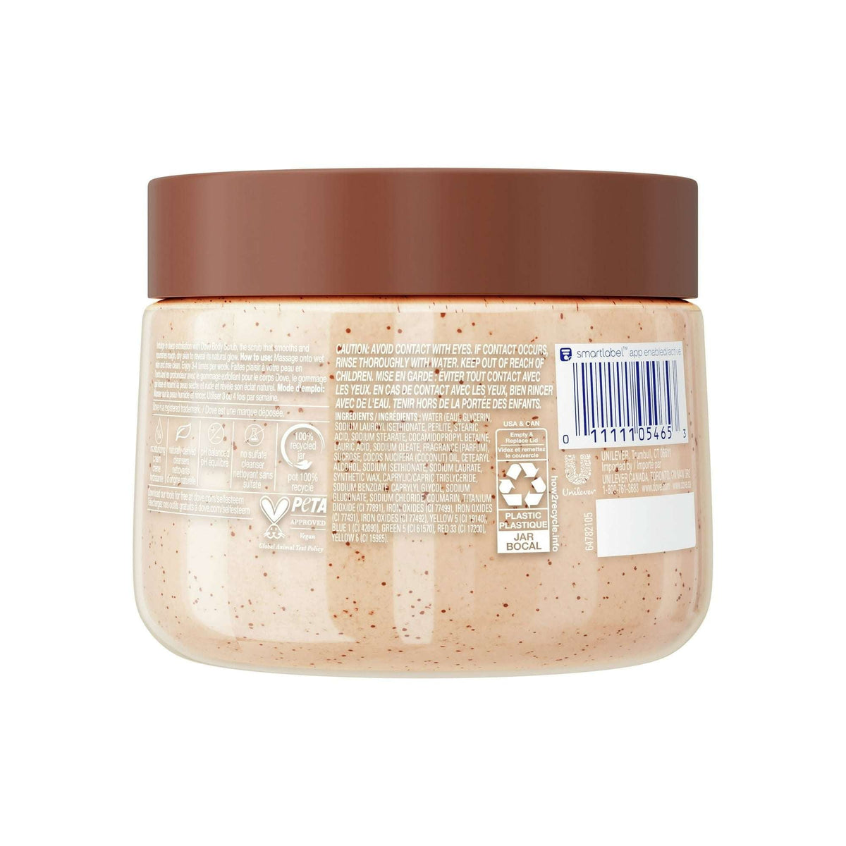 (3 pack)  Dove Exfoliating Body Scrub for Women Brown Sugar and Coconut Butter, 15 oz