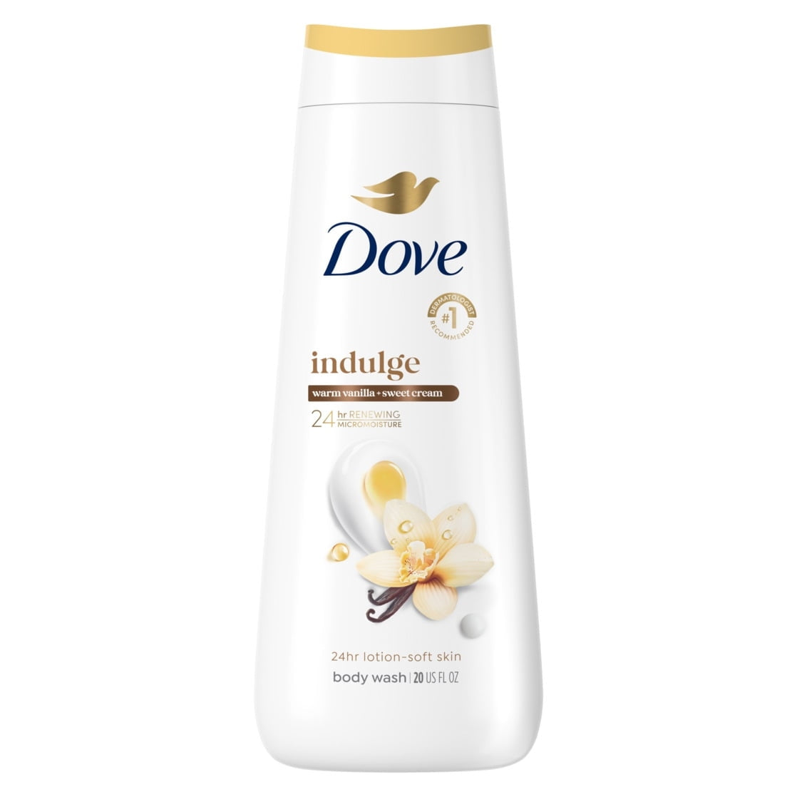 Dove Indulge Body Wash Warm Vanilla + Sweet Cream, 20 fl oz