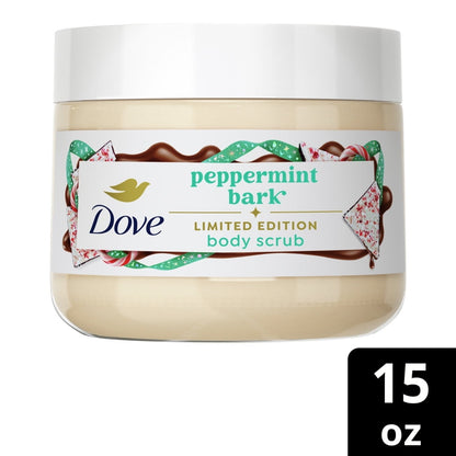 Dove Limited Edition Holiday Treats Body Scrub Peppermint Bark, 15 oz