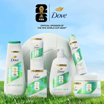 Dove Limited Editon FIFA Body Scrub Palo Santo & Sage Oil For Exfoliated & Hydrated Skin, 15 oz