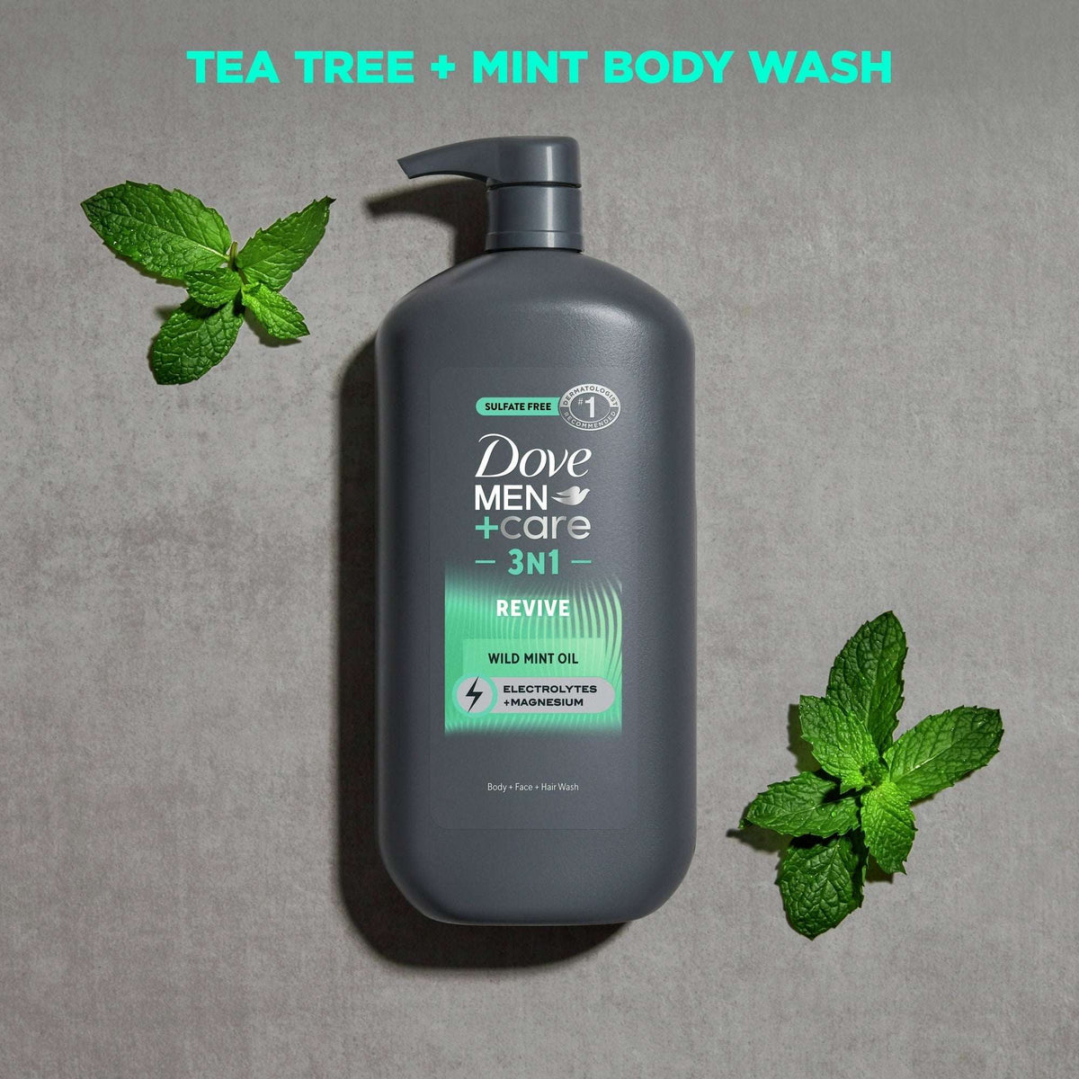 Dove Men+Care Invigorating Revive 3-in-1 Body Face & Hair Wash for Men All Skin, 30 oz