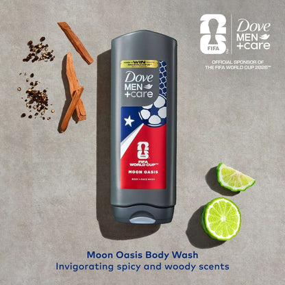 Dove Men+Care Limited Edition FIFA Body & Face Wash for Men Moon Oasis for Hydrated & Soft Skin, 18 fl oz