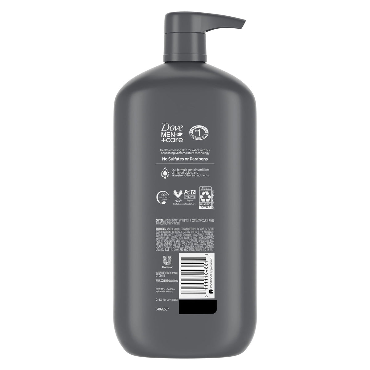 Dove Men+Care Body And Face Wash With Tea Tree Oil, Invigorating Revive 3N1 With 24-Hour Nourishing Micromoisture Technology, ,30 fl oz (Pack of 3)