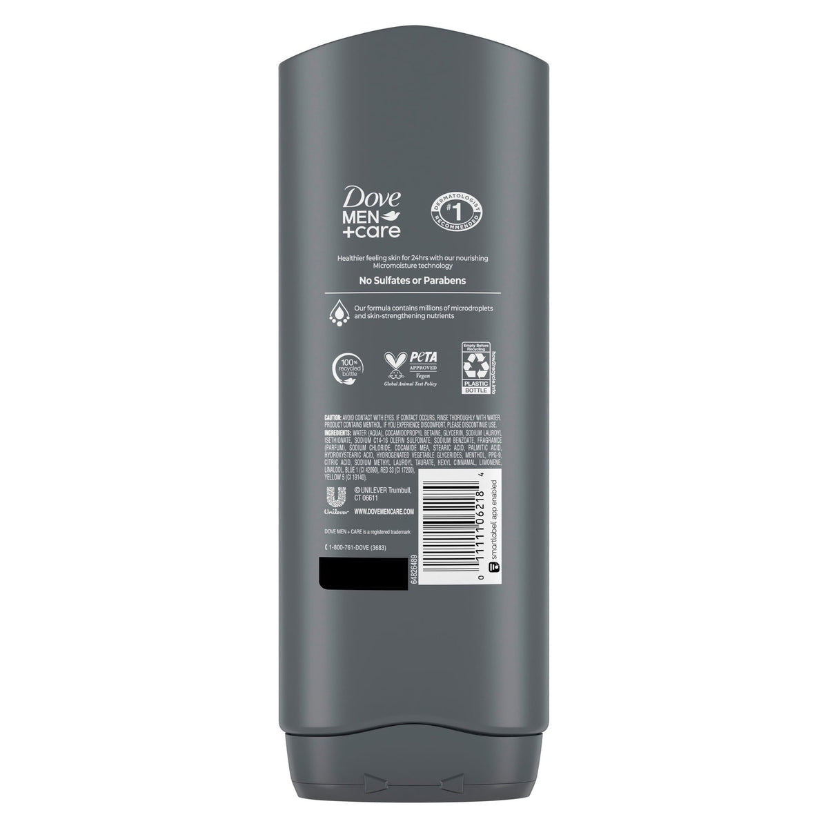 Dove Men Care Body Wash for Men's Skin Care Extra Fresh Effectively Washes Away Bacteria While Nourishing Your Skin, 18 fl oz 2 Count