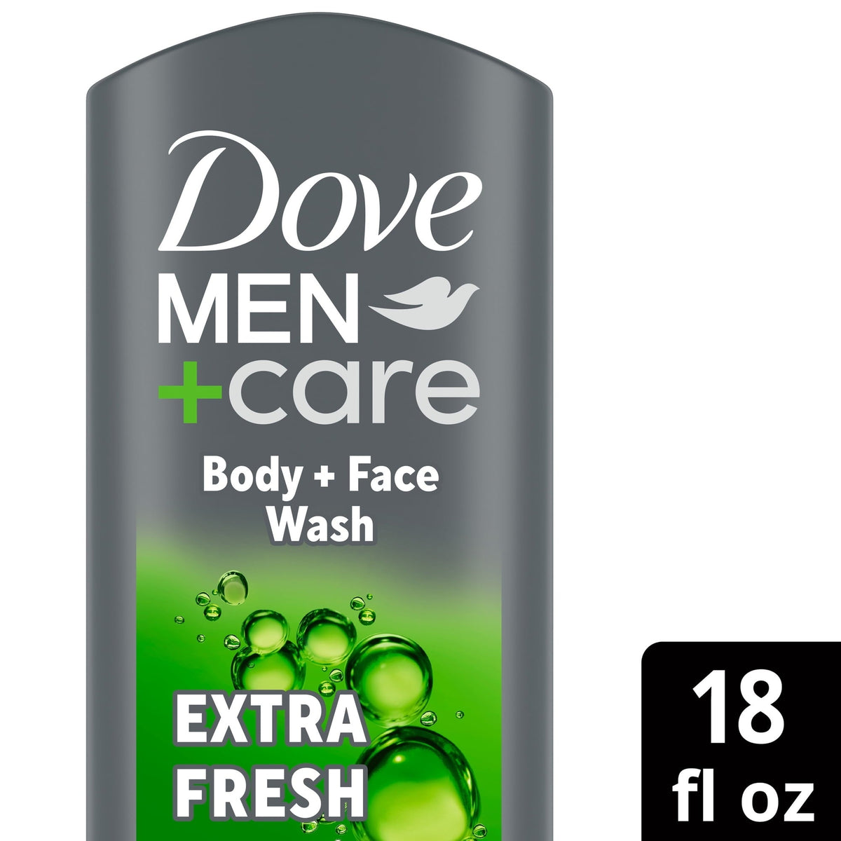 Dove Men Care Body Wash for Men's Skin Care Extra Fresh Effectively Washes Away Bacteria While Nourishing Your Skin, 18 fl oz 2 Count