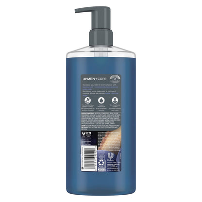 Dove Men Care Body Wash to Rebuild Skin in the Shower Blackcurrant with Plant-Based Cleansers and Moisturizers, 26 fl oz
