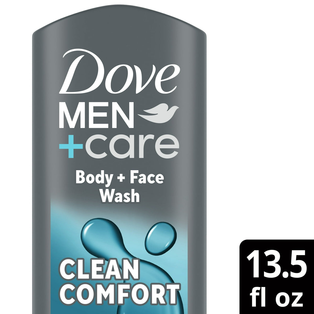 Dove Men+Care Daily Use Face & Body Wash for Men Clean Comfort All Skin, 13.5 oz