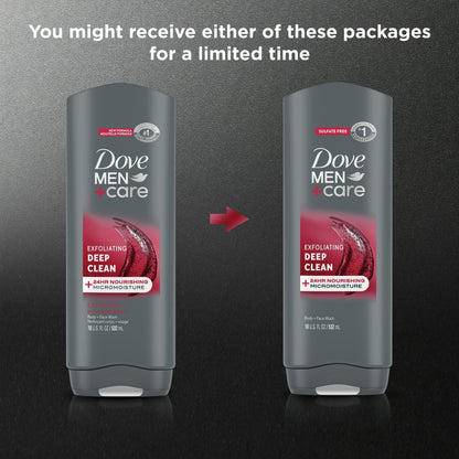 (4 pack) Dove Men+Care Exfoliating Deep Clean Face & Body Wash for Men Citrus + Cedar, 18 oz(4 pack) Dove Men+Care Exfoliating Deep Clean Face & Body Wash for Men Citrus + Cedar, 18 oz