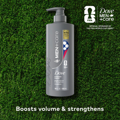 Dove Men+Care Hair Care To Boost Volume & Strengthen Hair Striker Swag With A Chance To Win FIFA WORLD CUP 2026 ™ Tickets, 18 fl oz  (PACK OF 3 )