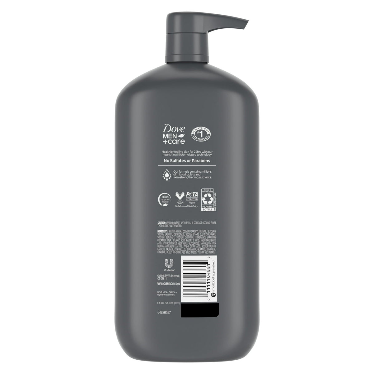 Dove Men+Care Invigorating Revive 3-in-1 Body Face & Hair Wash for Men All Skin, 30 oz