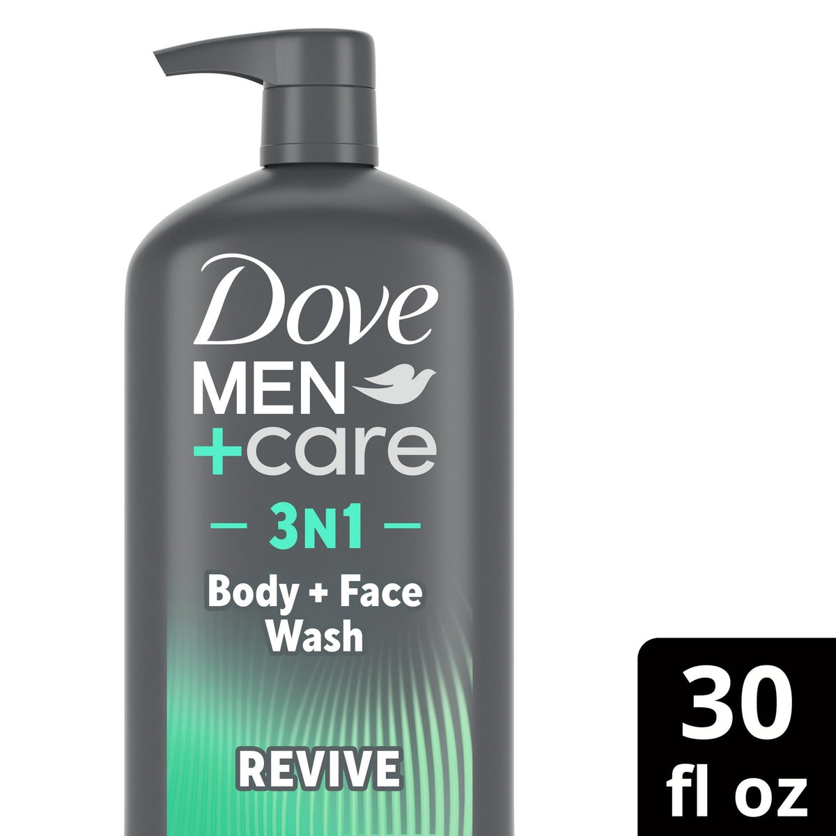 Dove Men+Care Invigorating Revive 3-in-1 Body Face & Hair Wash for Men All Skin, 30 oz