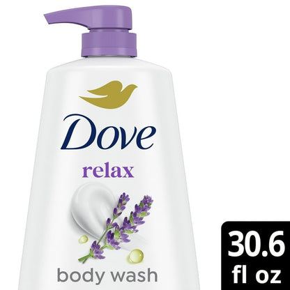 Dove Relaxing Long Lasting Gentle Women's Body Wash, Lavender Oil and Chamomile, 30.6 fl oz