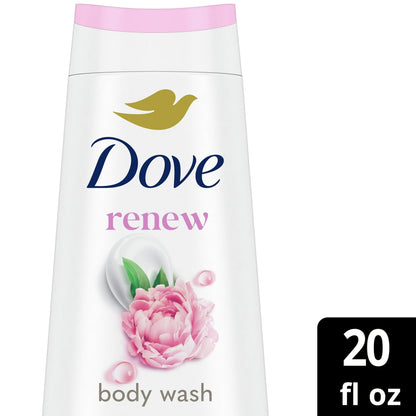 Dove Women's Body Wash Renewing Peony & Rose Oil Gentle Skin Cleanser All Skin, 20 oz