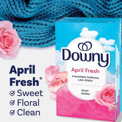 Downy Fabric Softener Dryer Sheets, April Fresh, 320 ct.