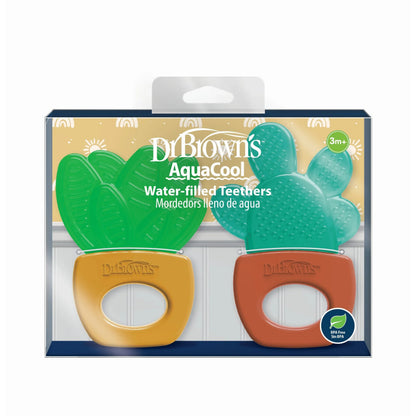 Dr. Brown's Aqua Cool Water-Filled Baby Teether, Cool Relief, BPA Free, Pineapple/Apple, 3m+, 2 Pack
