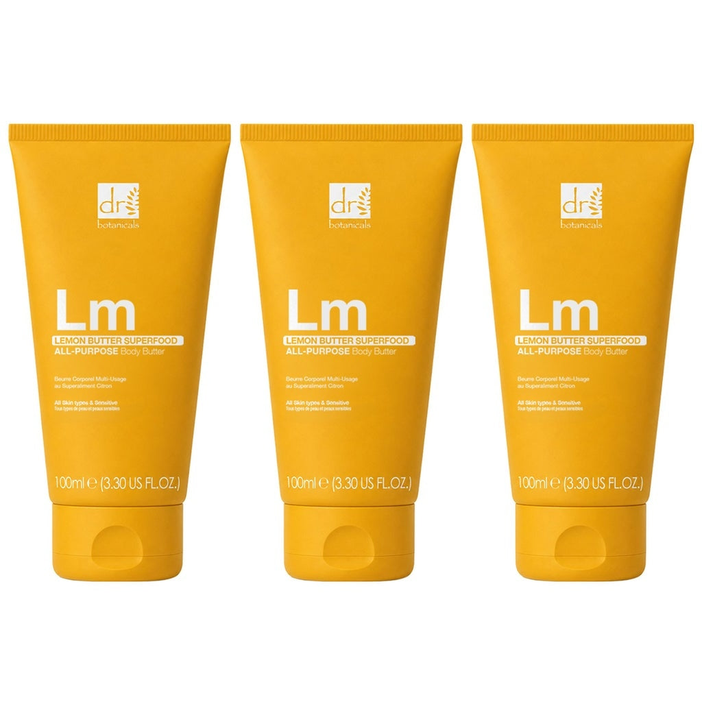 Dr. Botanicals Lemon Superfood All-In-One Rescue Butter, 3.30 fl oz, 3-pack