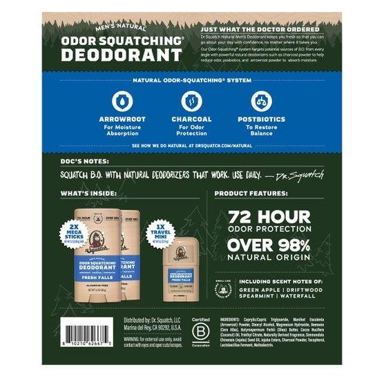 Dr. Squatch Fresh Falls Stick Deodorant Set