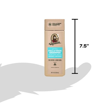 Dr. Squatch Full & Thick Mens Hydrating Shampoo, Thickening Natural Sulfate Free Shampoo for Men, Coconut Castaway, 11 fl Oz (PACK OF 3 )