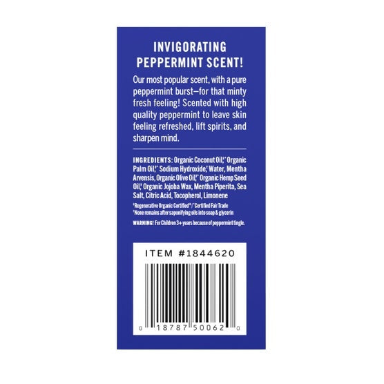 Dr Bronner's Pure Castille Peppermint Bar Soap, 6-pack