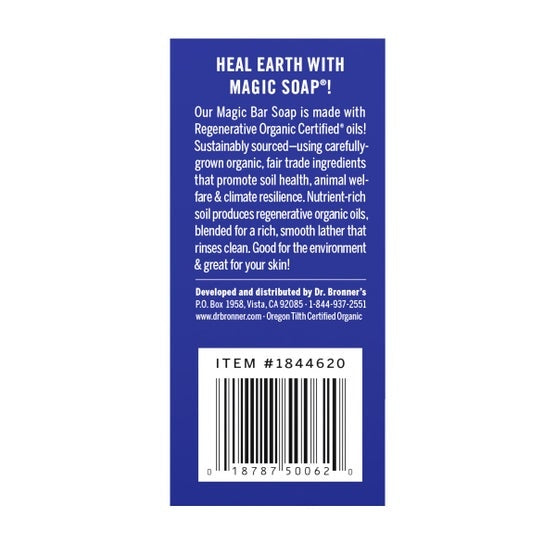 Dr Bronner's Pure Castille Peppermint Bar Soap, 6-pack
