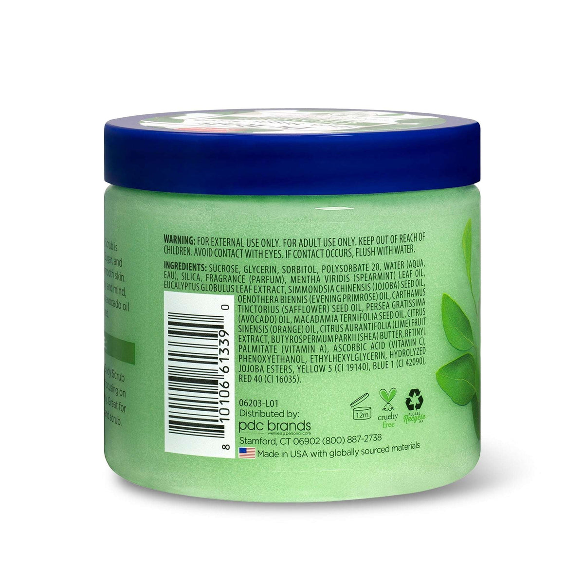 Dr Teal's Shea Sugar Body Scrub with Eucalyptus and Spearmint, 19 oz