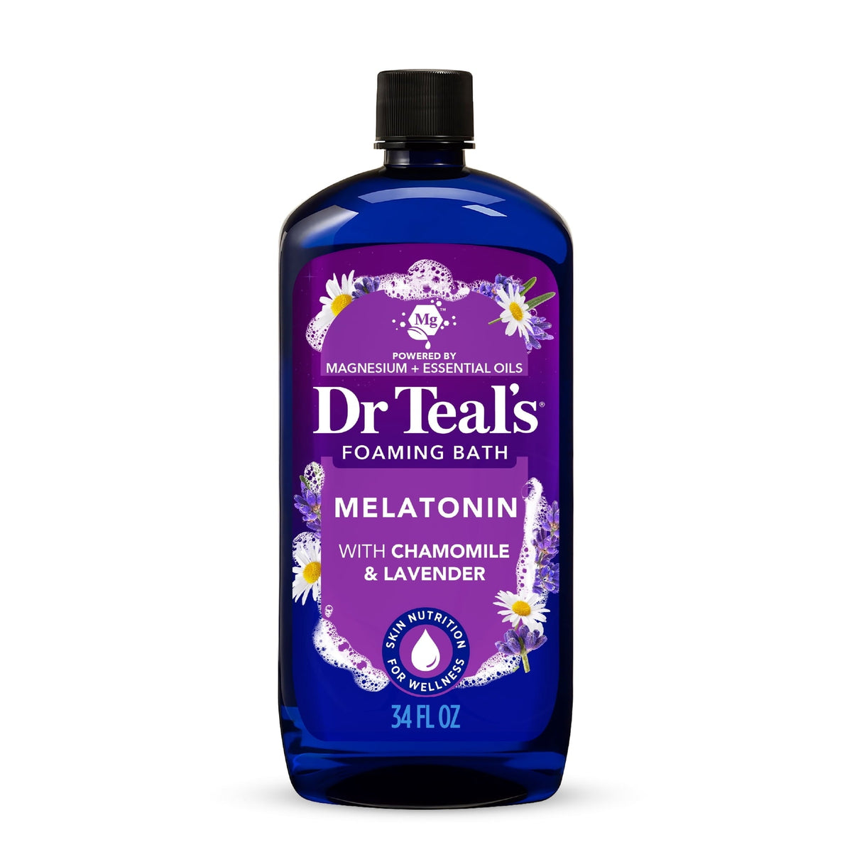 Dr Teal's Foaming Bath, Sleep Bath with Melatonin, Lavender & Chamomile Essential Oils, 34 fl oz. (3 PACK  )