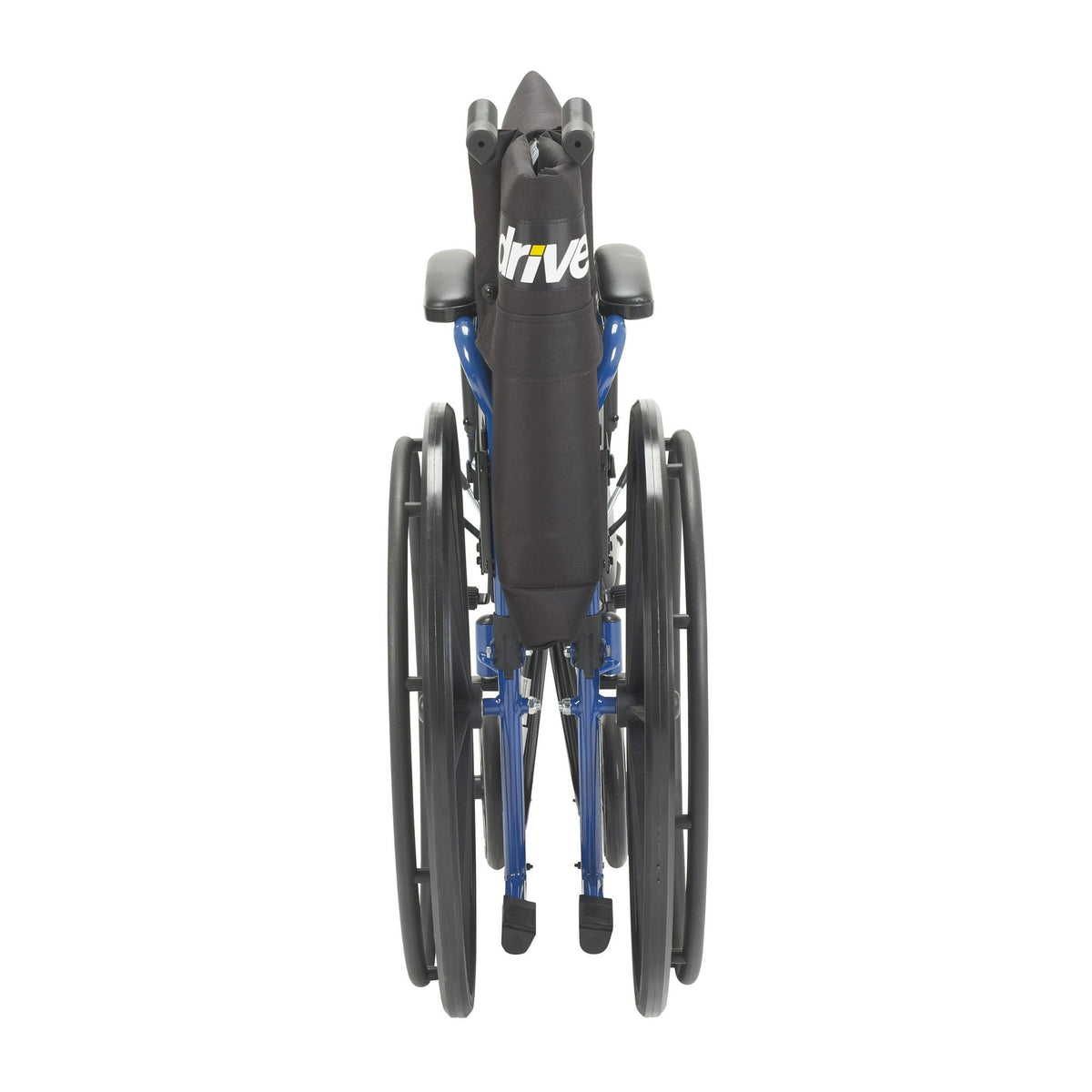 Drive Medical Blue Streak Wheelchair with Flip Back Desk Arms and Elevating Leg Rests, 20" Seat, Steel Frame