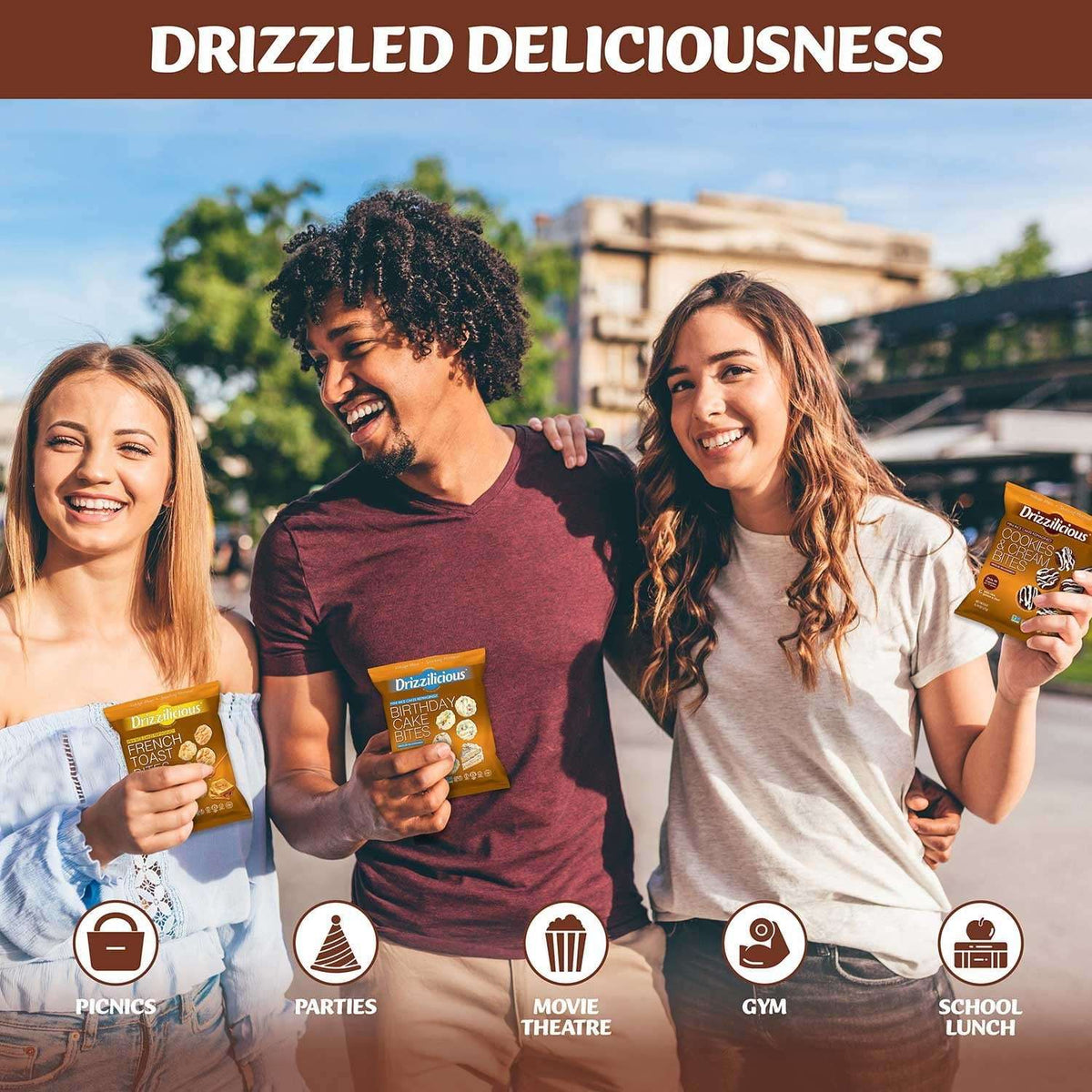 Drizzilicious Mini Rice Cakes Variety Pack, 0.74 oz., 32 pk.