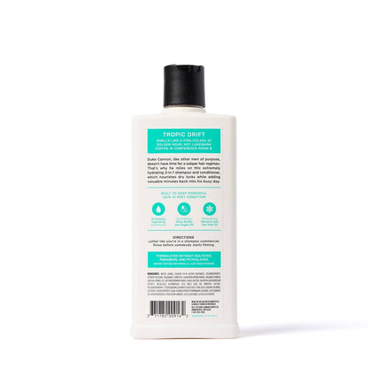 Duke Cannon 2-in-1 Shampoo and Conditioner Hair Wash for Men, Tropic Drift, 14 fl oz (PACK OF 3 )