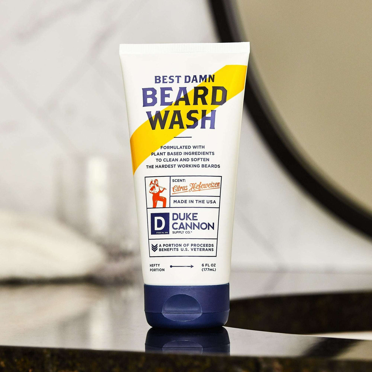 Duke Cannon Supply Co. Best Damn Beard Wash for Men, Citrus Hefeweizen, 6 fl oz
