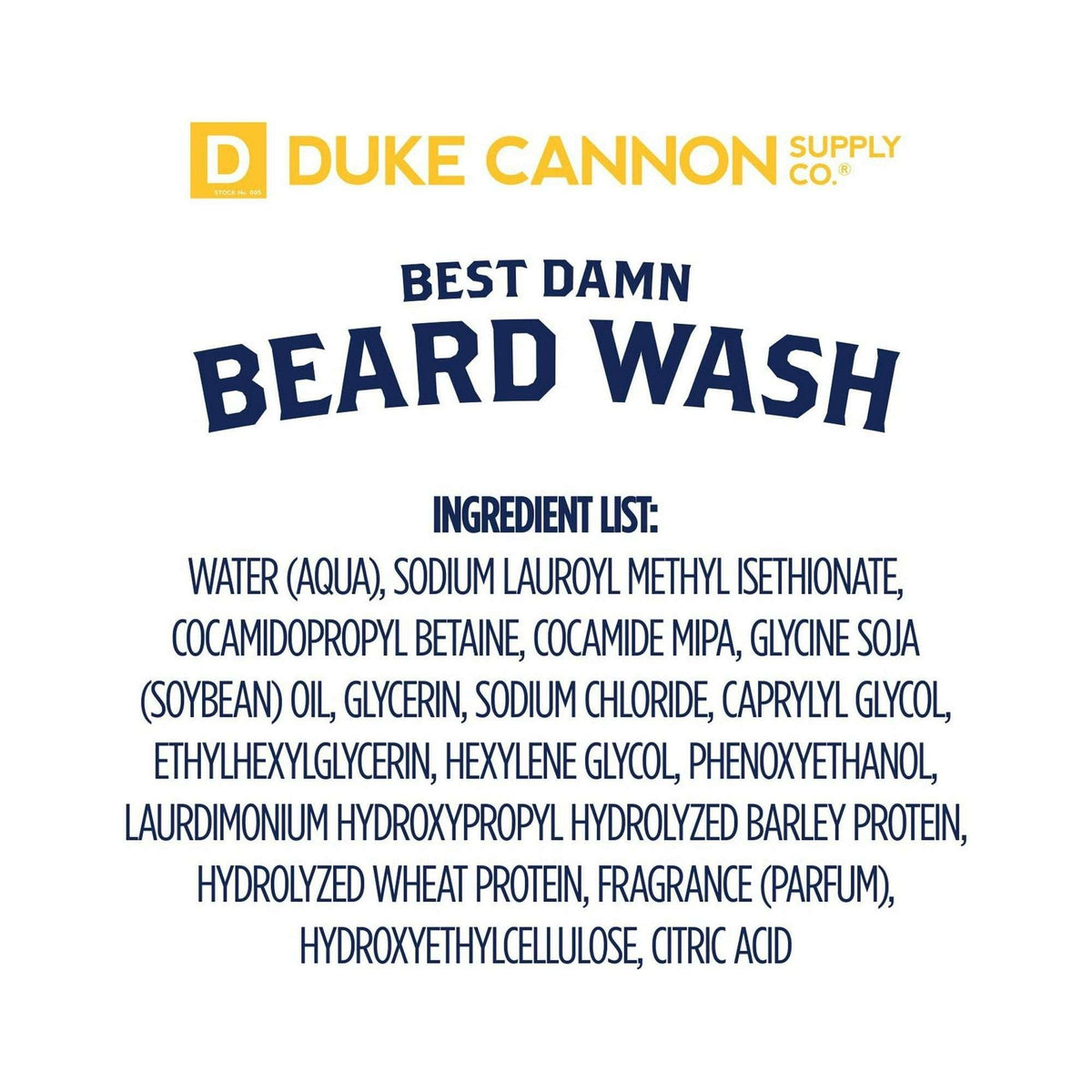 Duke Cannon Supply Co. Best Damn Beard Wash for Men, Citrus Hefeweizen, 6 fl oz