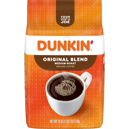 Dunkin’ French Vanilla Artificially Flavored Ground Coffee, 18 oz Bag