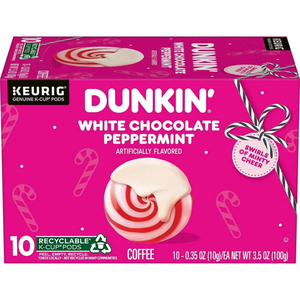 Dunkin’ Polar Peppermint Light Roast Coffee K-Cup Pods, 10 Count