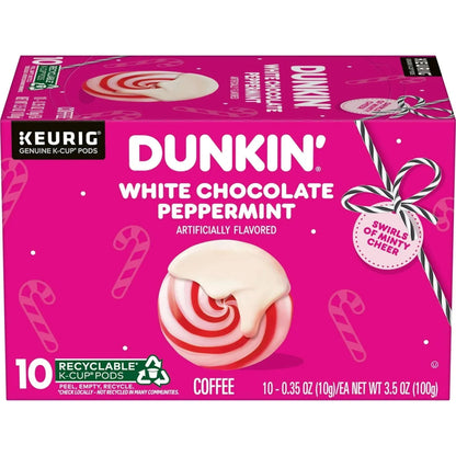 Dunkin’ Polar Peppermint Light Roast Coffee K-Cup Pods, 10 Count