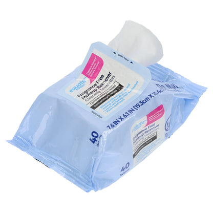 Equate Fragrance Free Makeup Remover Cleansing Towelette, 40 Count
