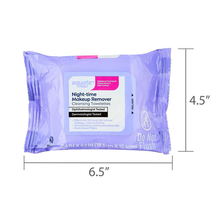 Equate Night-time Makeup Remover Cleansing Towelettes, 40 Count